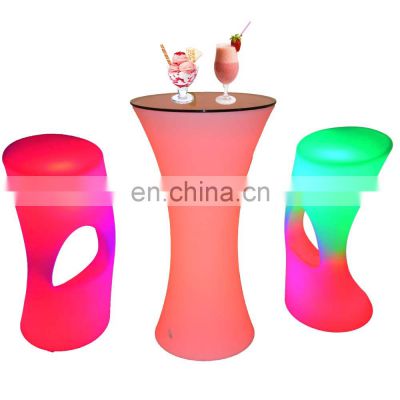 garden furniture light up patio table rgb plastic wine hotel chair