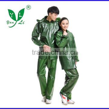 pvc green raincoat
