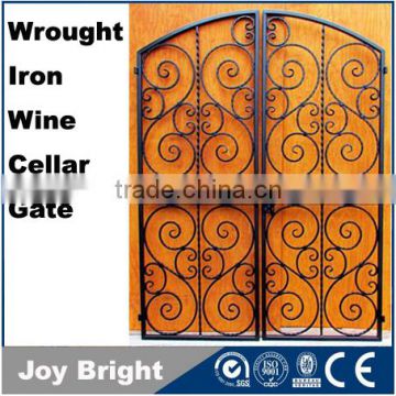 wrought iron decorative wine cellar gate,customized size,hand-forged door