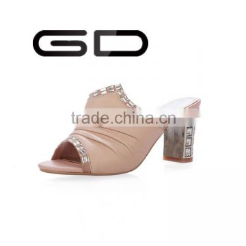 new style leisure fashion outdoor wedge leather slipper