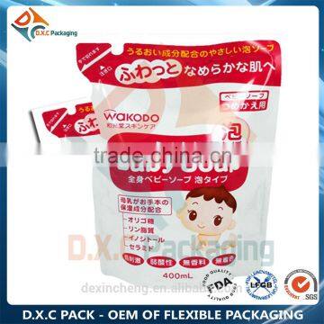 Liquid Soap Packaging Spout Bag/Stand Up Pouch Bag For Liquid Soap