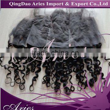 7A Peruvian Virgin Hair Loose Wave Lace Frontal Closure 13"*4" Bleach Knots Cheap Full Lace Frontal Piece With Baby Hair