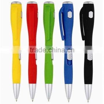 creative promotional gifts plastic ball pen with led light                        
                                                Quality Choice