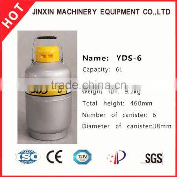 JX YDS-6 small capacity , low price of cryogenics liquid nitrogen tank