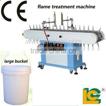 large size paint bucket flame treatment machine for pre-printing