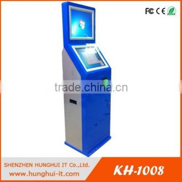 80mm Thermal Printer Self Service Kiosk / Dual Screen Cash Payment Kiosk With Cash Acceptor