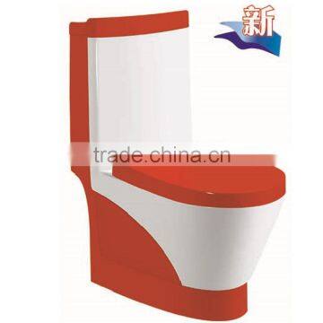 Floor mounted ceramic colorful P-trap toilet