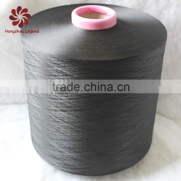 polyester yarn dty 75d/36f sd dope dyed black nim