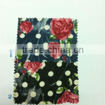 cotton spandex denim printed fabric:P6480-D13081327