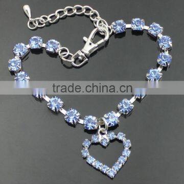 Hot Sale Light Blue Heart Shape Fashion Pet Jewelry Wholesale K02661