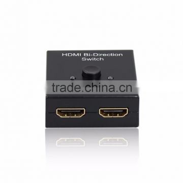 Wholesale hdmi 2 ports bi-direction manual switch with HDCP Passthrough 3D and 1080p Support for hot video player