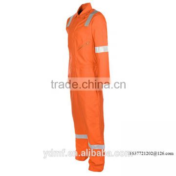 orange Coverall With Hi-vis Reflective tape safety clothing workwear