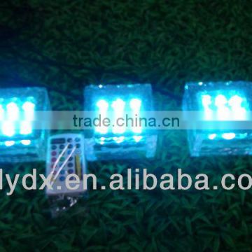 12VLow Voltage color changing led ice brick light with mini-controller10*10*5cm (3pcs per set )