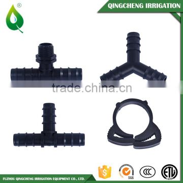 PP Material Straight Elbow Hydraulic Tee Fittings
