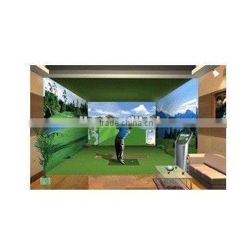 3D screen indoor golf simulator