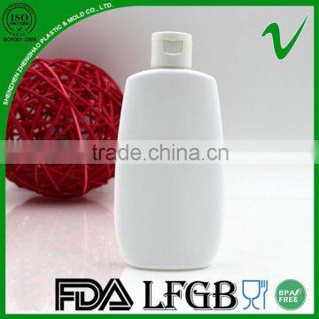 High quality flat empty lotion 120ml plastic bottle with flip top cap