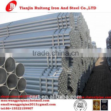 q235 round galvanized and black carbon steel pipe /tube