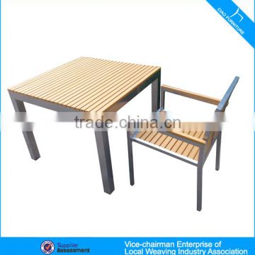 Modern outdoor furniture wholesale garden plastic wood table and chair