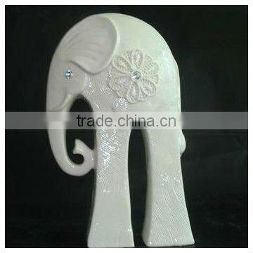 home decoration ceramic elephant figurine wholesale