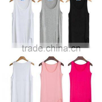 fashion side split women longline tank top