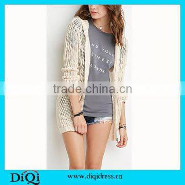 2015 new spring autumn fashion coat female women ladies loose casual knitted sweater cardigan wholesale sweaters coat