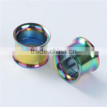 12mm Stainless Steel Ear Stretcher Expander Cylinder Multicolor Cheap Ear Gauges Plugs
