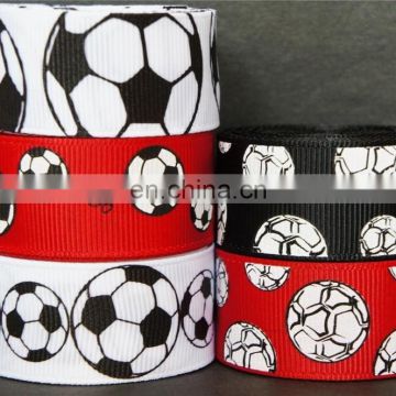 7/8'' soccer grosgrain ribbon Craft/Bow/Headband