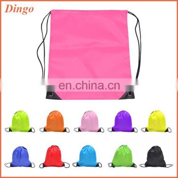 cheap recycled custom foldable 190t 210d waterproof drawstring shopping tote polyester bag