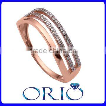 9k 10k 14k 18k White and Pink Gold Ring Earrings Diamond