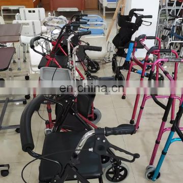 2021 Aluminium cane with four wheels walkers for elderly patient orthopedic rollator walker