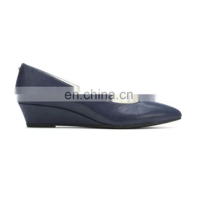 ladies high fashion wholesale pointed toe blow fish wedges heel sandals shoes (LAJWG0022)