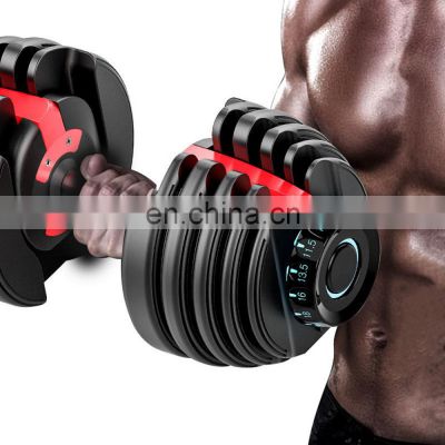 24KG Manufacturing Gym Fitness Equipment Accessories Dumbbell Set Black Unisex Adjustable Dumbbel