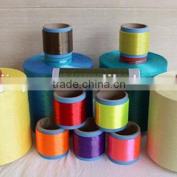 Colourful medium tenacity 100% industrial polyester yarn