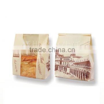 one side transparent bread packaging paper bags