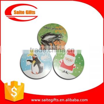 Customized promotional advertising Flat Paper circle Fridge Magnet