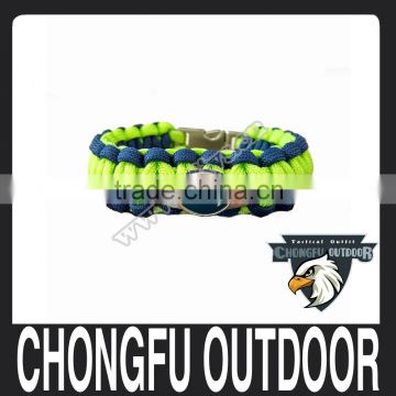 2015 paracord bracelet with fire starter for outdoor camping