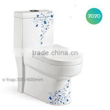 chaozhou cheap siphonic One Piece S-trap sanitary ware factory T881