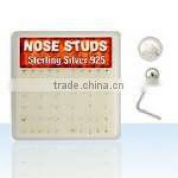 925 Sterling Silver gold Nose Jewelry Without crystals