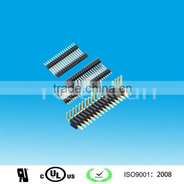 1.27mm Pitch Single/Double Layer Single Row Angle Pin Header connector alibaba in China