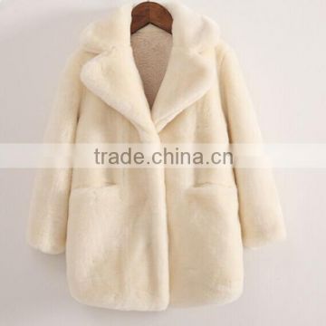 girls long winter fake fur coat trench coat wholesale