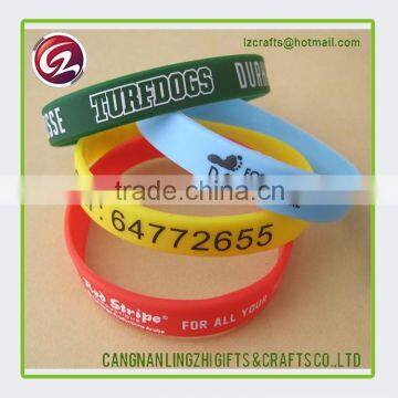 Factory price silicone bracelet print