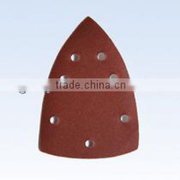 High grade Triangle Aluminium Oxide Velcro abrasive paper