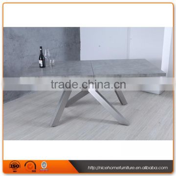 Top sell 1.8m-2.4m mdf stainless steel dinning table and chairs
