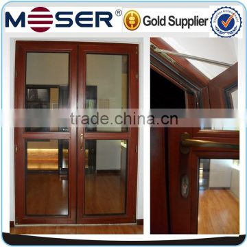 solid wood double glazing double inward hinged door with screen door