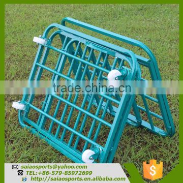 basket ball euipment Foldable basketball trolley , ball storage cages , folding trolley