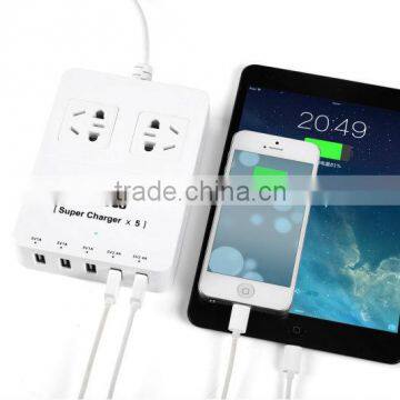 US EU plug 4-port wholesale micro usb charger for smartphone tablet