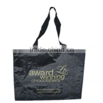 "Award Winning Black PP woven Laminated shopping bag for shop