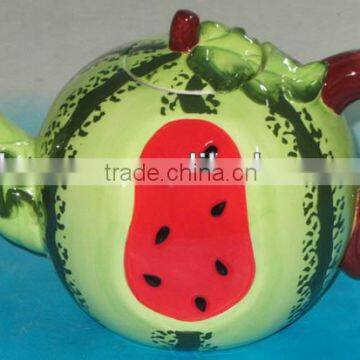 ceramic watermelon tea pot in fruit shape