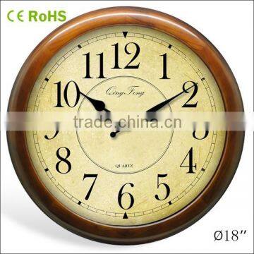 2015 big antique office wood custom print wall clock (18W05YB-171)