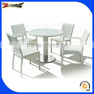 ZT-1125CT white Aluminum wicker garden furniture set